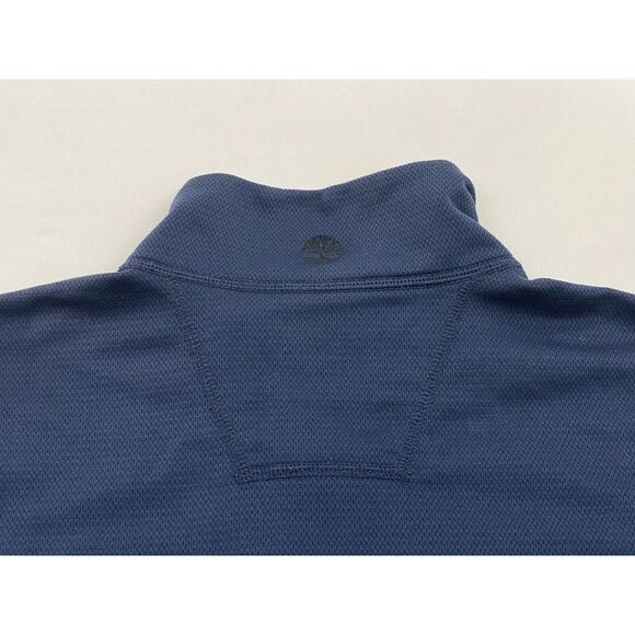 Timberland Men XL 1/2 Zip Pullover LS Fleece Lined Navy Blue Sweatshirt Gorpcore - Picture 8 of 13